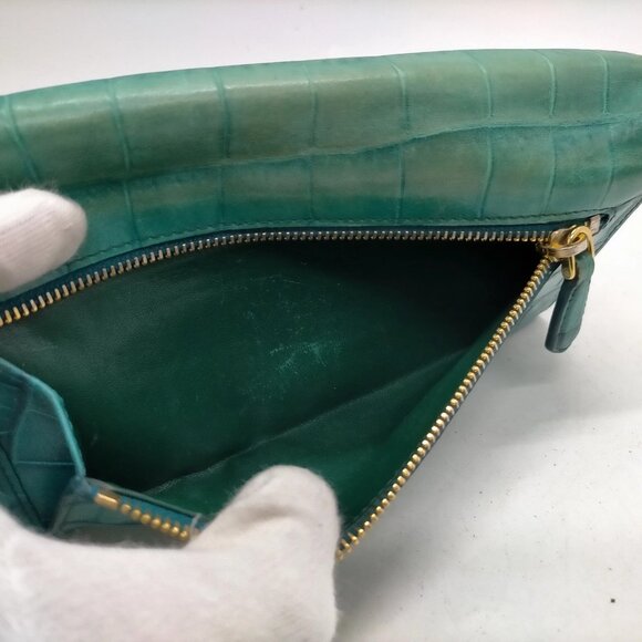 Prada Long Wallet Green Leather 4723031 - Picture 7 of 9